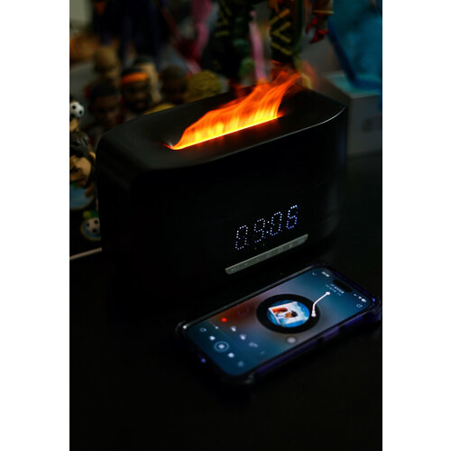 Увлажнитель-аромадиффузор колонка с эффектом пламени черный 390000₽