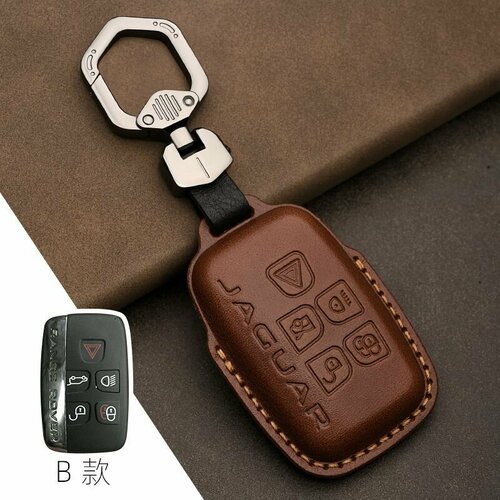 Чехол Кожаный для автоключа Jaguar with logo modified for jaguar f pace f type xe xf xj upgraded remote key shell case