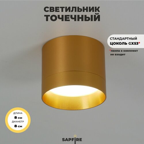 Светильник накладной потолочный точечный Sapfire спот gx53 861₽