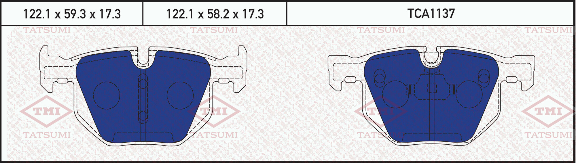 Колодки тормозные дисковые зад TATSUMI TCA1137