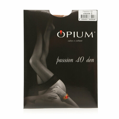 фото Чулки opium passion, 40 den, размер 3, бежевый