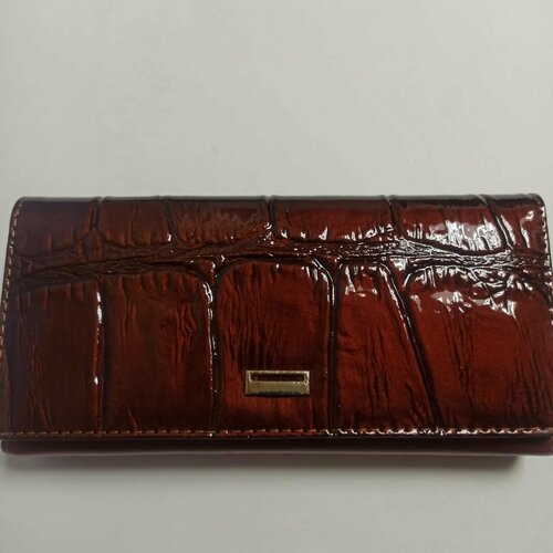 фото Кошелек , фактура тиснение, коричневый нет бренда