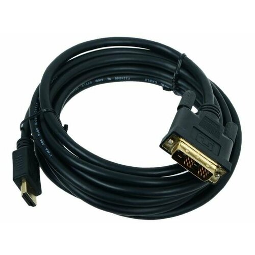 Кабель HDMI-DVI Gembird, 3.0м, 19M/19M, single link, черный, позол. разъемы, экран, пакет bion переходник hdmi dvi 19f 19m мама папа позолоченные контакты черный [bxp a hdmi dvi 2]