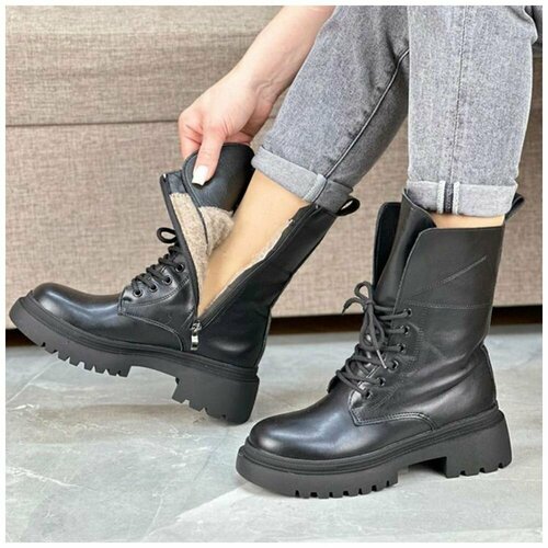 фото Ботинки nalisha, размер 37, черный