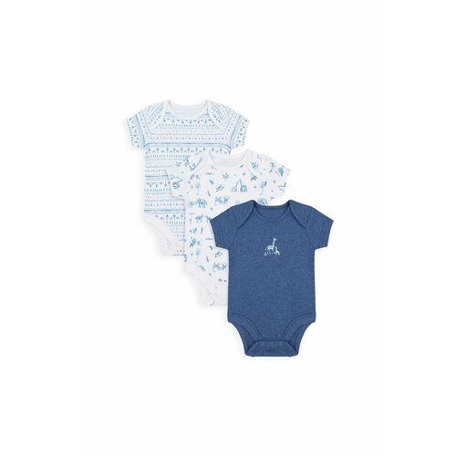 Боди mothercare, комплект из 3 шт., размер 86, синий