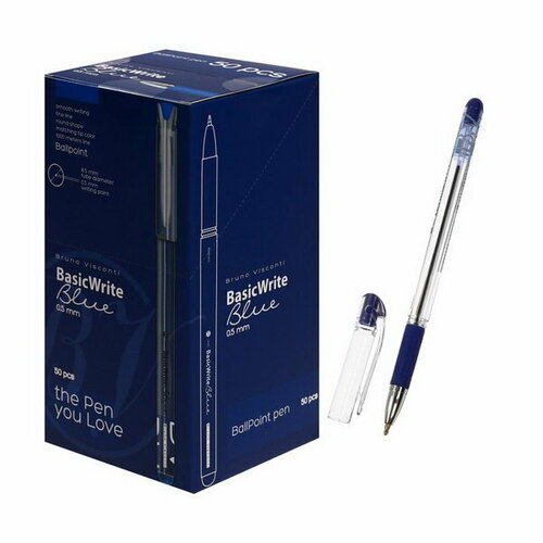 Ручка шариковая Bruno Visconti BasicWrite Basic, 0.5 мм, синие чернила