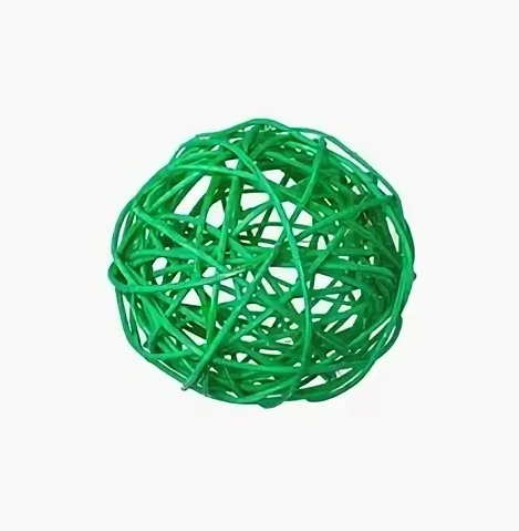 Шар из ротанга 5см цвет зелёный (9шт) TQ-5GR-2