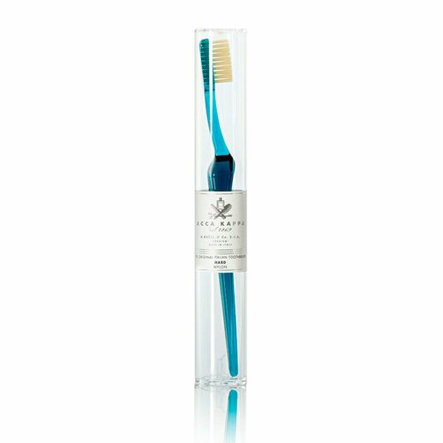 Зубная щетка с нейлоновой щетиной жесткая (цвет Ocean Blue) ACCA KAPPA Toothbrush 1 шт щетка массажная банная с щетиной кактусовой койры жесткая 30 см