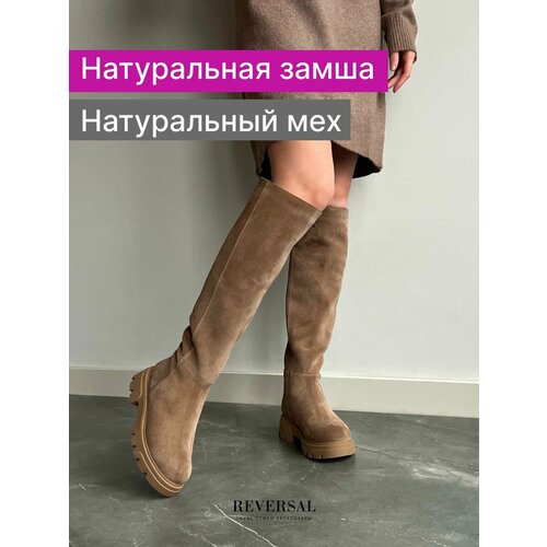 фото Сапоги reversal 011008m, полнота f, размер 38, коричневый