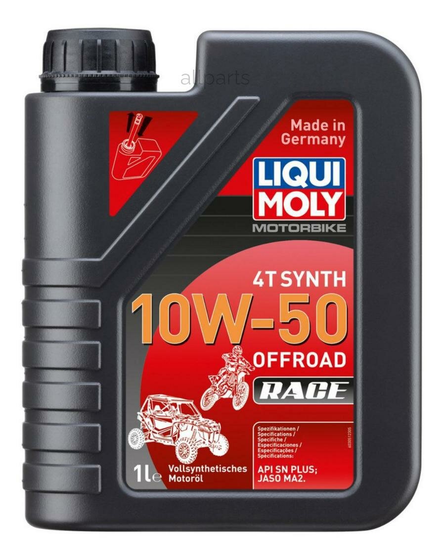 LIQUI MOLY 3051 LiquiMoly 10W50 Motorbike 4T Synth Offroad Race (1L) синт масло моторное! для мот.\ API-SL, JASO MA-2