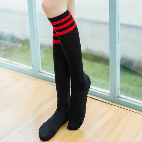 фото Гольфы , размер универсальный, черный, красный нет бренда