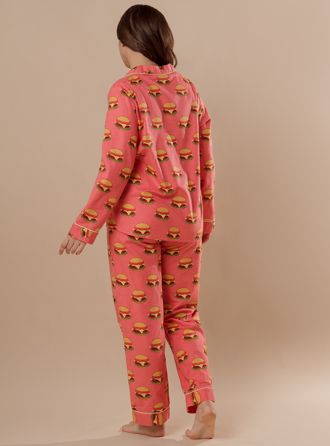 Теплая женская пижама из хлопка / INDEFINI / 2134TCCXL - фотография № 4