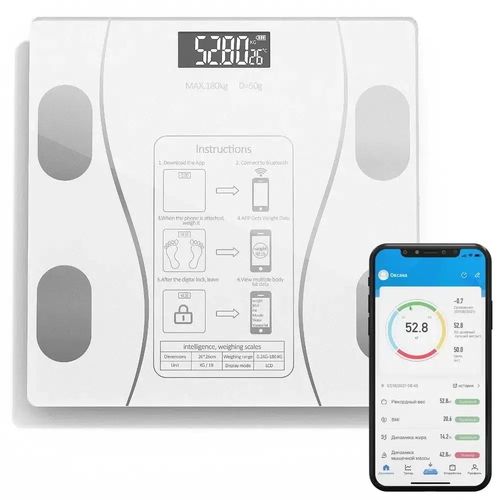 Напольные умные весы c bmi, электронные напольные весы для Xiaomi, iPhone, Android, белые весы напольные haylou xiaomi cm01 ru белые