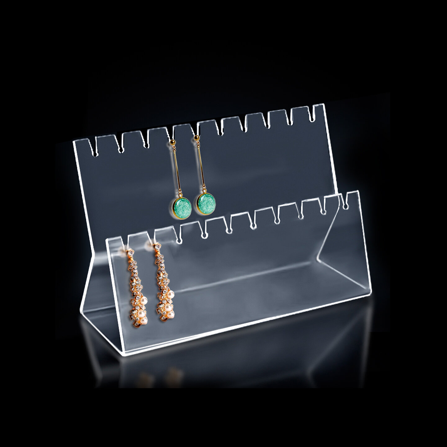 Подставка из акрила под серьги и подвески - Двойной экран