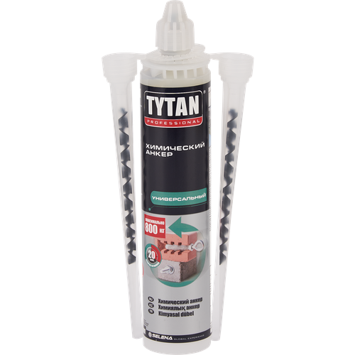 Анкер химический Tytan для кирпича и бетона 300 мл набор tytan professional анкер химический на полиэстеровой основе 165 мл 1 смеситель 2 шпильки м8х110 2 гильзы