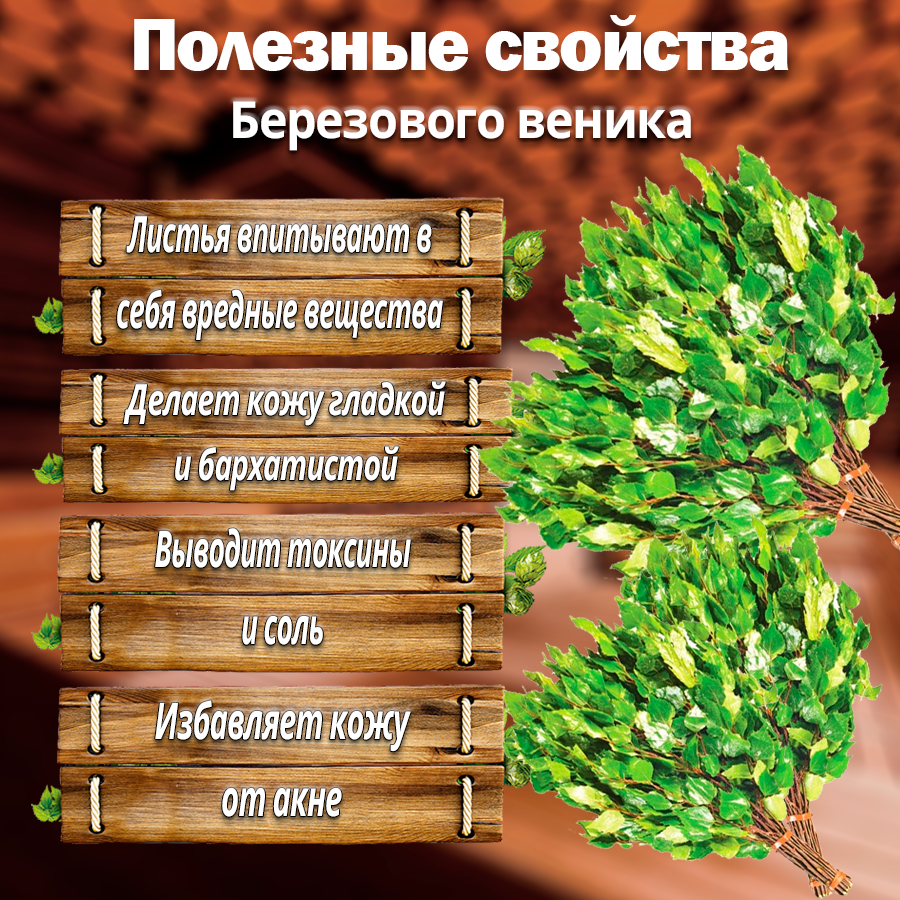 фото Веник банный березовый