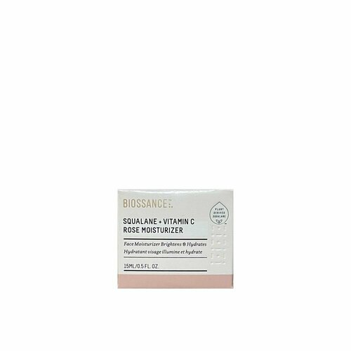 BIOSSANCE Увлажняющий крем со скваланом и витамином С Squalane + Vitamin C Rose Moisturizer (Travel size) 15 мл