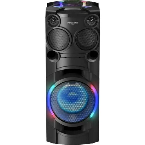 аудиосистема sony mhc v43d bluetooth dvd cd usb fm караоке подсветка black Музыкальный центр Panasonic SC-TMAX40E-K, 1200Вт, с караоке, Bluetooth, FM, USB, CD, черный,