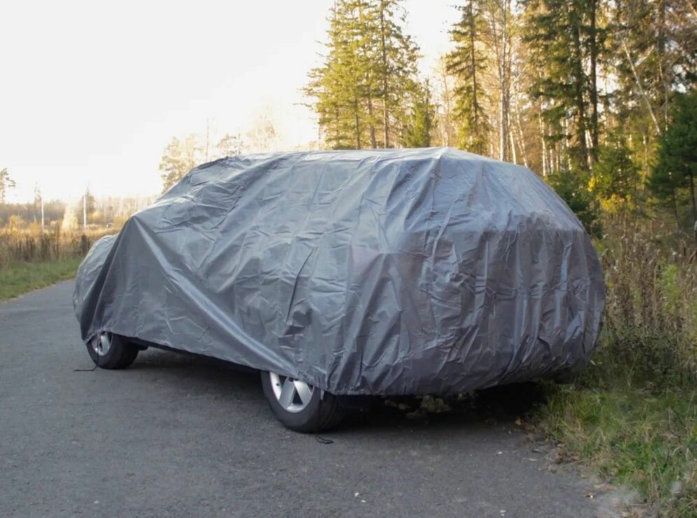 Тент чехол автомобильный Серый для хэтчбек размер 7Х — фото 6