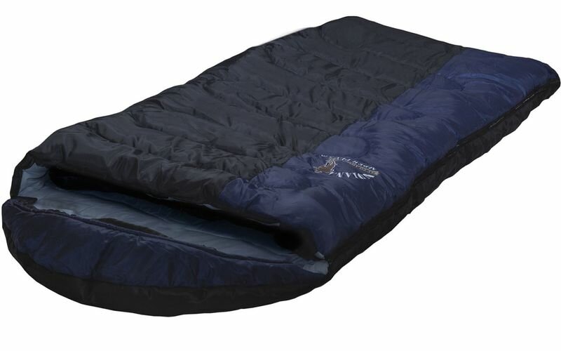 Спальный мешок Camper Plus одеяло с подголовником INDIANA, Синий, размер: левый