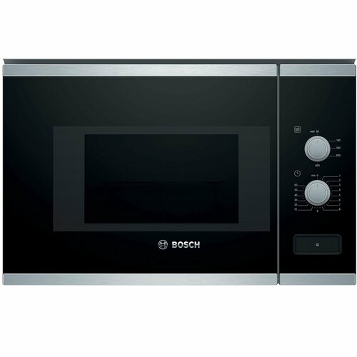 Встраиваемая микроволновая печь Bosch BFL520MS0 20л 5 программ чёрная нержавеющая сталь 4680000₽