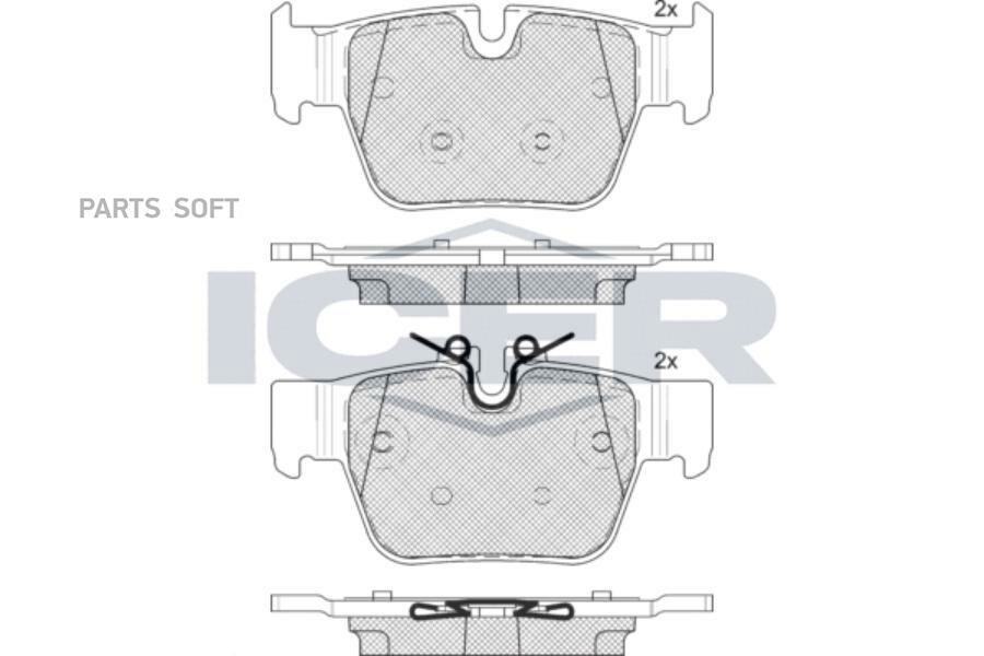 ICER 182393 182393_колодки дисковые задние!\ BMW F45/F46/X1/I01 Mini Clubman(F54)/Countryman(F60) 12>