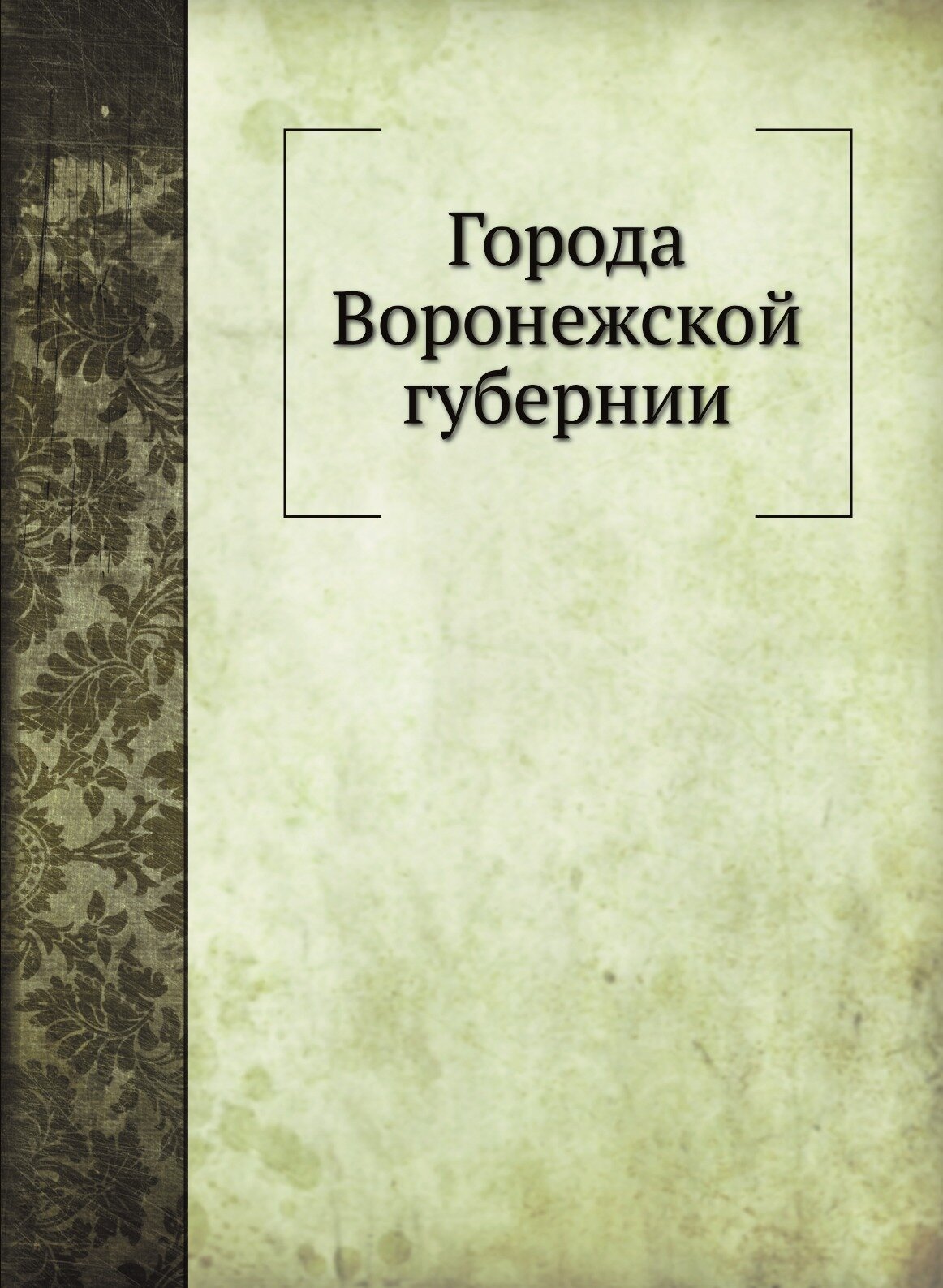 Книга Города Воронежской Губернии - фото №1