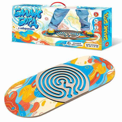 фото Скейт балансир для детей "балансборд" с лабиринтом десятое королевство