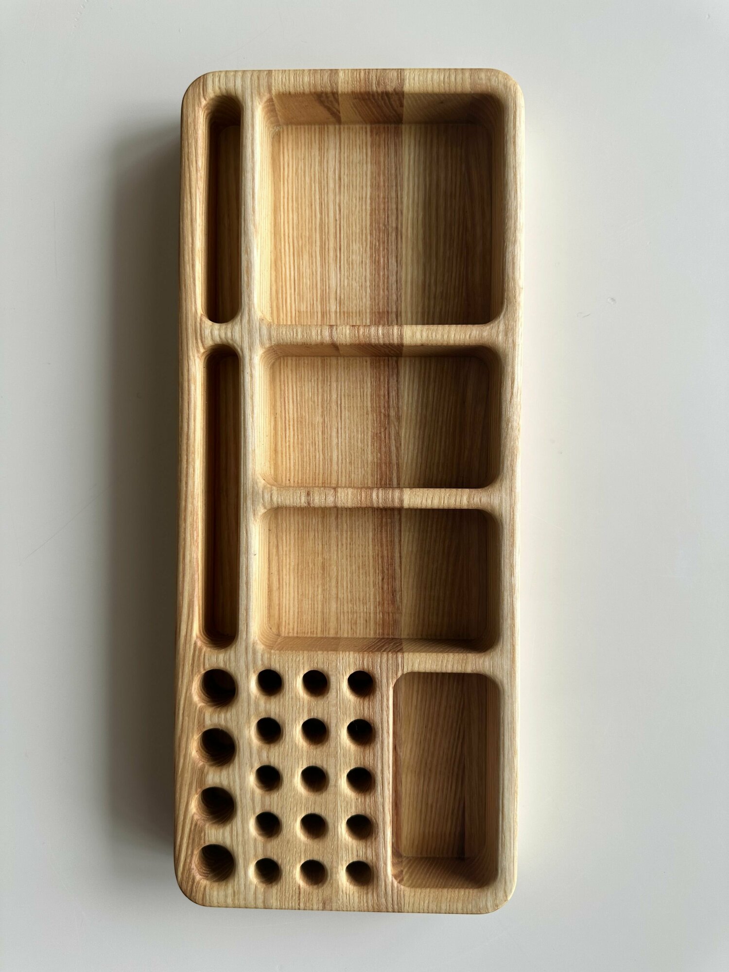 Органайзер настольный №5 ясень, 33*13,5*3 см