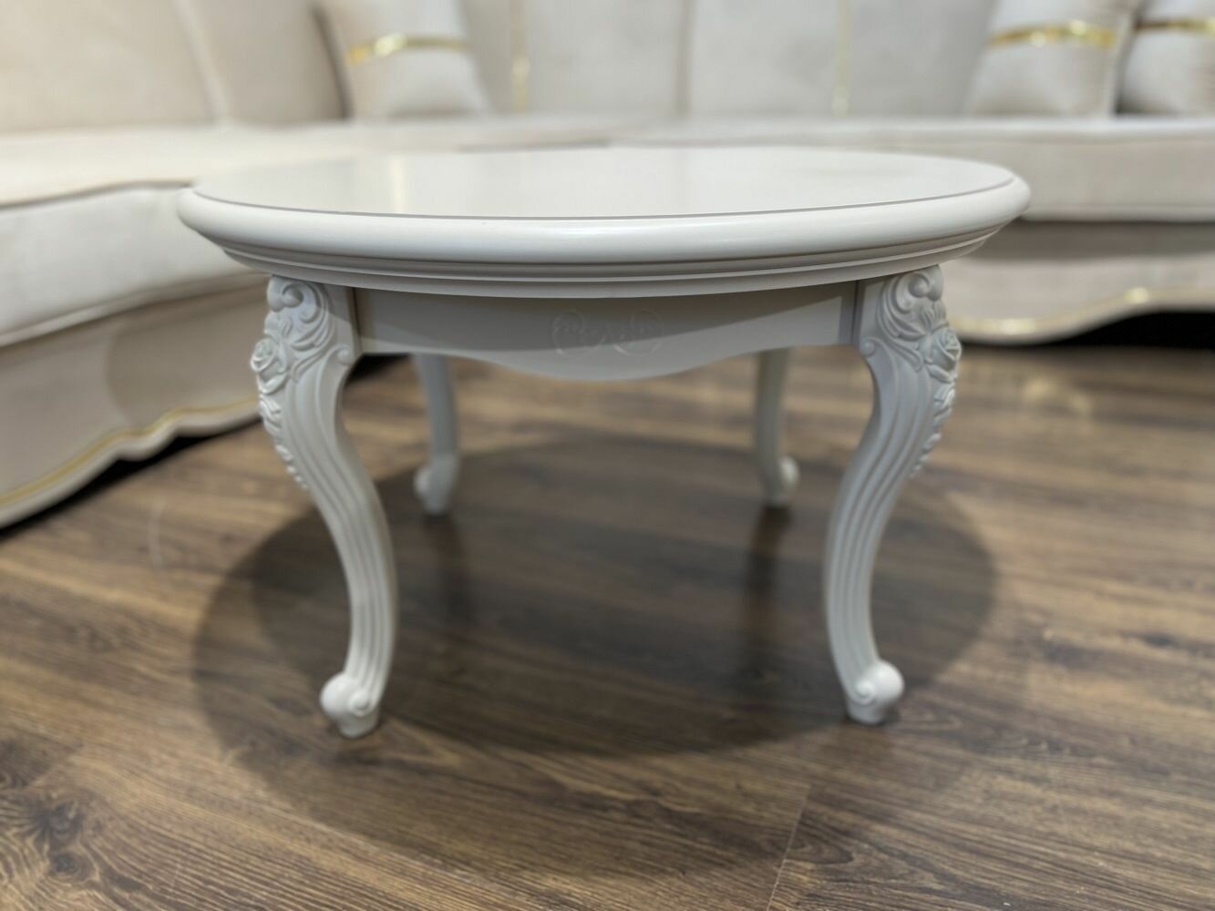 фото Столик круглый Мокко бежевый