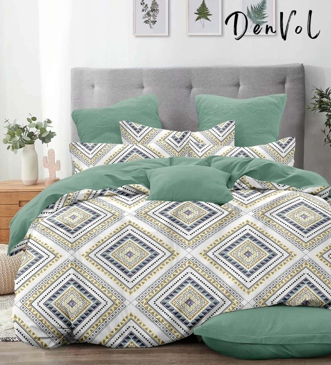 фото Комплект постельного белья семейный/ Постельное белье семейное Denvol Classic на резинке по кругу DENCLR026 Комплект постельного белья семейный/ Постельное белье семейное Denvol Classic на резинке по кругу DENCLR025