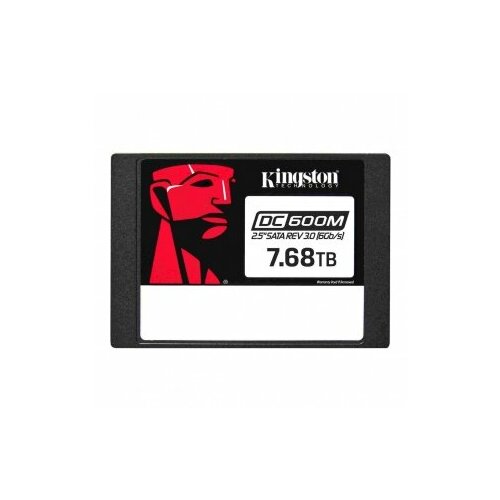 Kingston накопитель SSD DC600M, 7680GB, 2.5 7mm, SATA3, 3D TLC, SEDC600M 7680G kingston ssd dc600m 480gb 2 5 7mm sata3 3d tlc sedc600m 480g