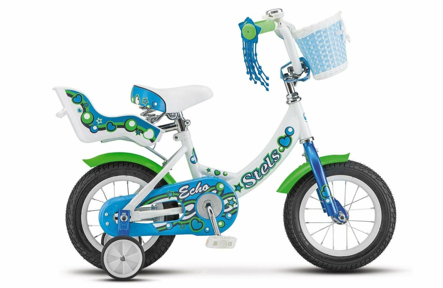 Велосипед детский STELS Echo 12 V020 (2018) белый/морская волна 8" (требует финальной сборки)