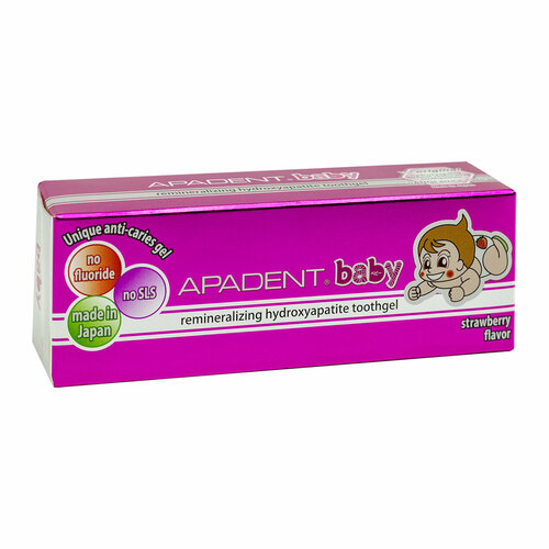 Зубная паста Apadent Baby клубника от 0 до 3 лет 60 мл 1850₽