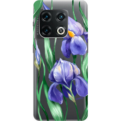 Силиконовый чехол на OnePlus 10 Pro / ВанПлюс 10 Про с 3D принтом Amazing Irises прозрачный силиконовый чехол на oneplus 8 ванплюс 8 с 3d принтом amazing irises прозрачный