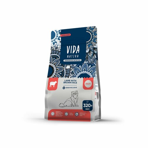 VIDA Nativa (Вида) Сухой корм для взрослых кошек с ягненком и бурым рисом / 0,32 кг