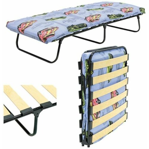 Раскладушка детская Ювента М1000 КТК-14ЛМ-1000 (раскладная кровать на ламелях с матрасом)