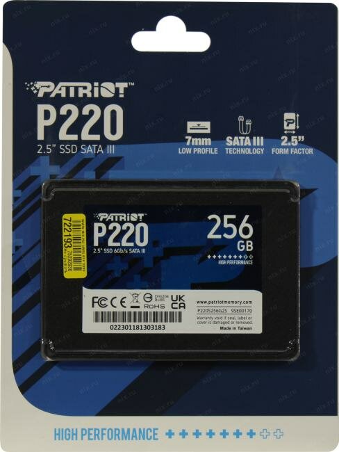 Накопитель SSD 2.5" Patriot 256GB P220 (P220S256G25) Patriot Memory - фото №11