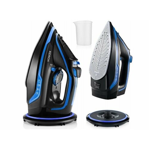 Паровой утюг для одежды беспроводной KERCH Ultimate Blue 2600 Вт черныйсиний 1019800₽