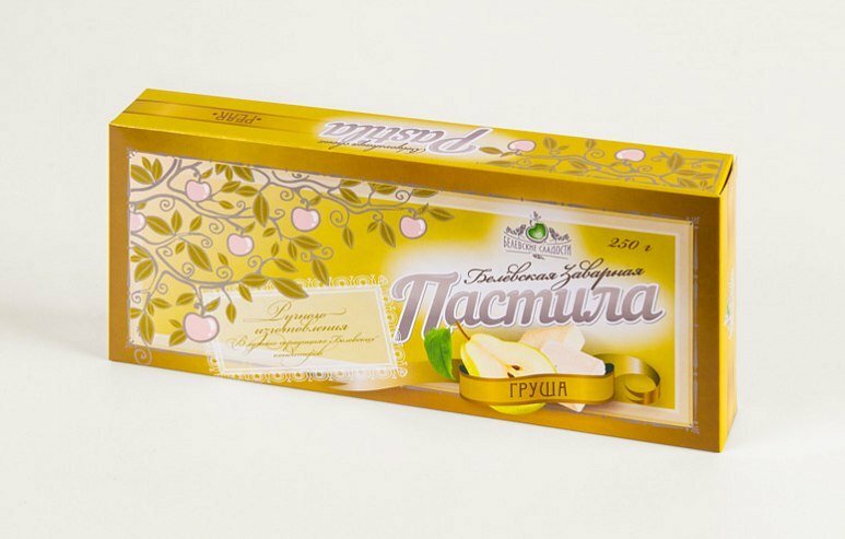 Пастила белевская заварная "Груша" 250г, 2 штуки