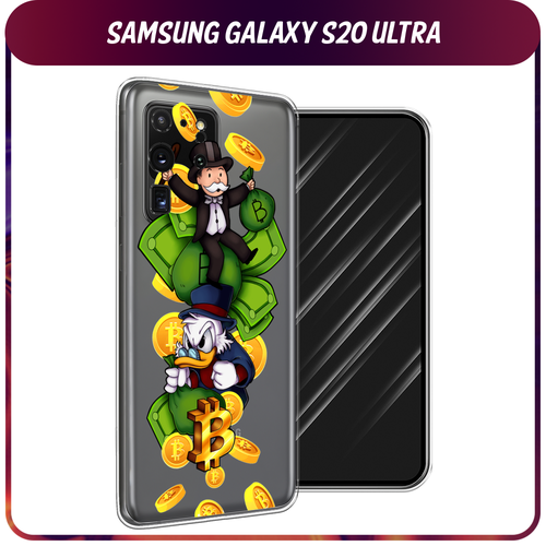 Силиконовый чехол на Samsung Galaxy S20 Ultra / Самсунг Галакси S20 Ultra Scrooge McDuck and Monopoly, прозрачный силиконовый чехол на samsung galaxy s20 ultra самсунг галакси s20 ultra прозрачный