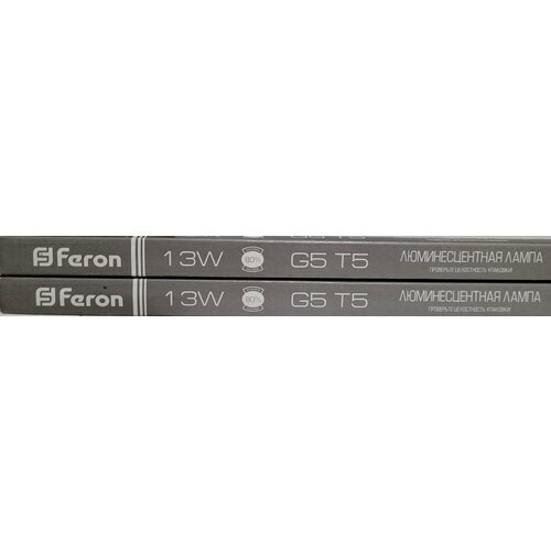 фото Люминесцентная линейная двухцокольная лампа "feron" - 13вт, g5, т5, 6400к