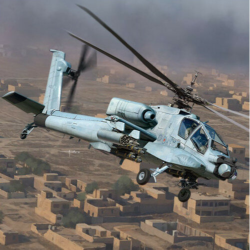 Апач AH-64A South Carolina NG 12129 Academy Сборная модель вертолета 1:35