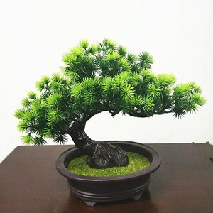 Декоративное искусственное растение дерево бонсай в кашпо для декора