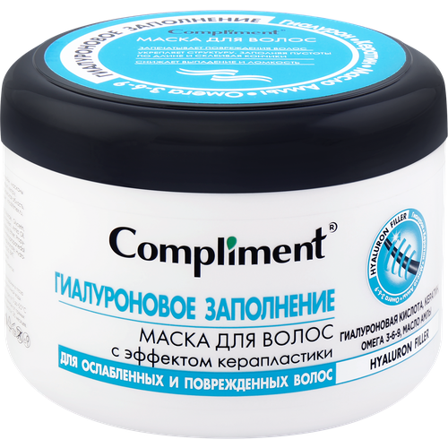 nozhnoy 1 Комплимент маска д/волос с Эффектом керапластики 500мл Hualuron filler