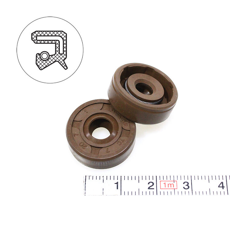 Манжета армированная (Сальник) 7х20х7 (тип 2 / TC) 75FKM (упаковка 2 шт.)