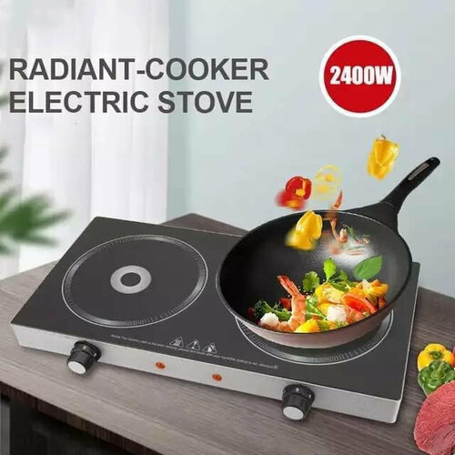 Плита двухконфорочная электрическая инфракрасная2400 ВткомпактнаяRadiant-Cookerсеребристый-черный 5999₽