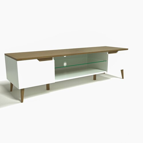 Тумба под ТВ азнакаево Перуница шпон дуба/белый