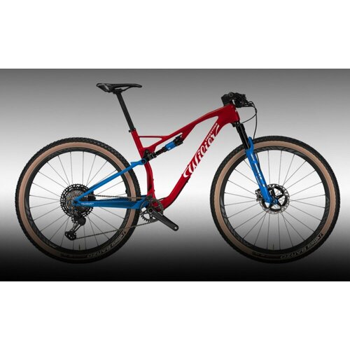 фото Велосипед wilier urta sram xx sl axs 1x12, fox fs sc miche k4 красный/синий (2024) l, красный/синий