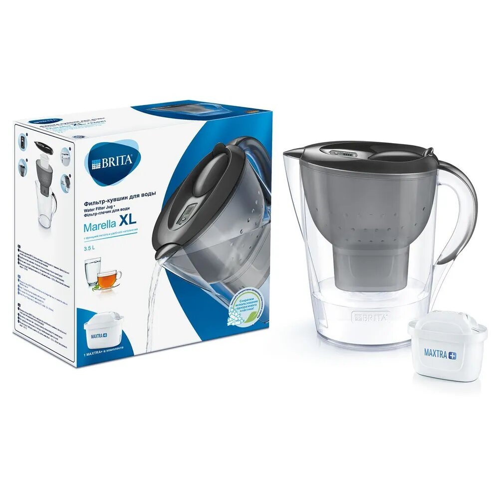 Фильтры для воды BRITA Marella XL 3,5л Графит Брита - фотография № 5